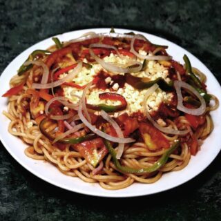 Espagueti con vegetales