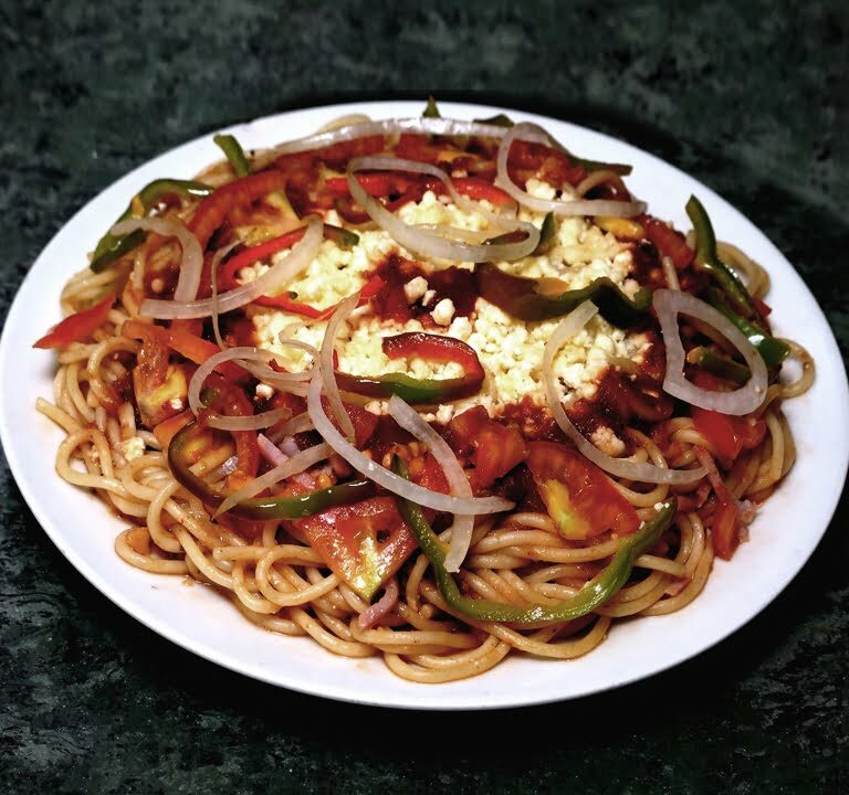 Espagueti con vegetales