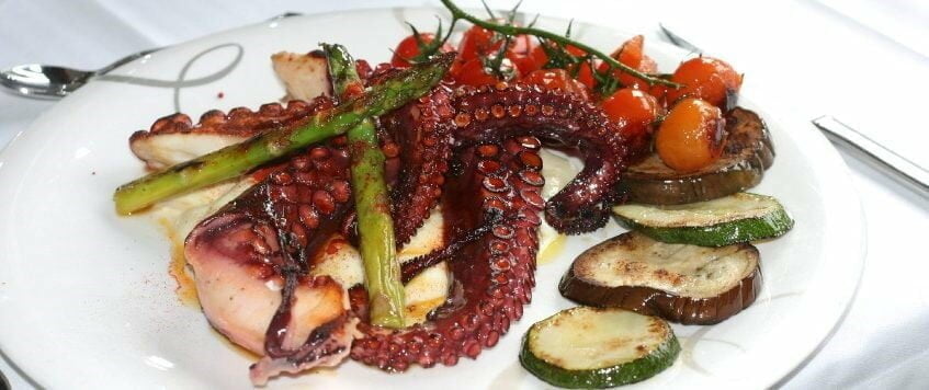 Pulpo a la Plancha con Vegetales