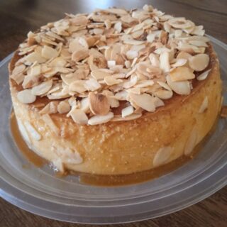 Flan con almendras