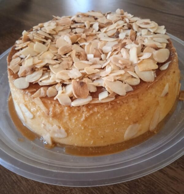 Flan con almendras