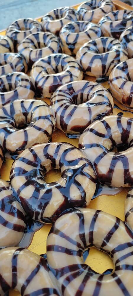 Donas con Leche Condensada y Cobertura de Chocolate