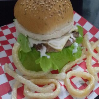 Hamburguesa jamón y queso