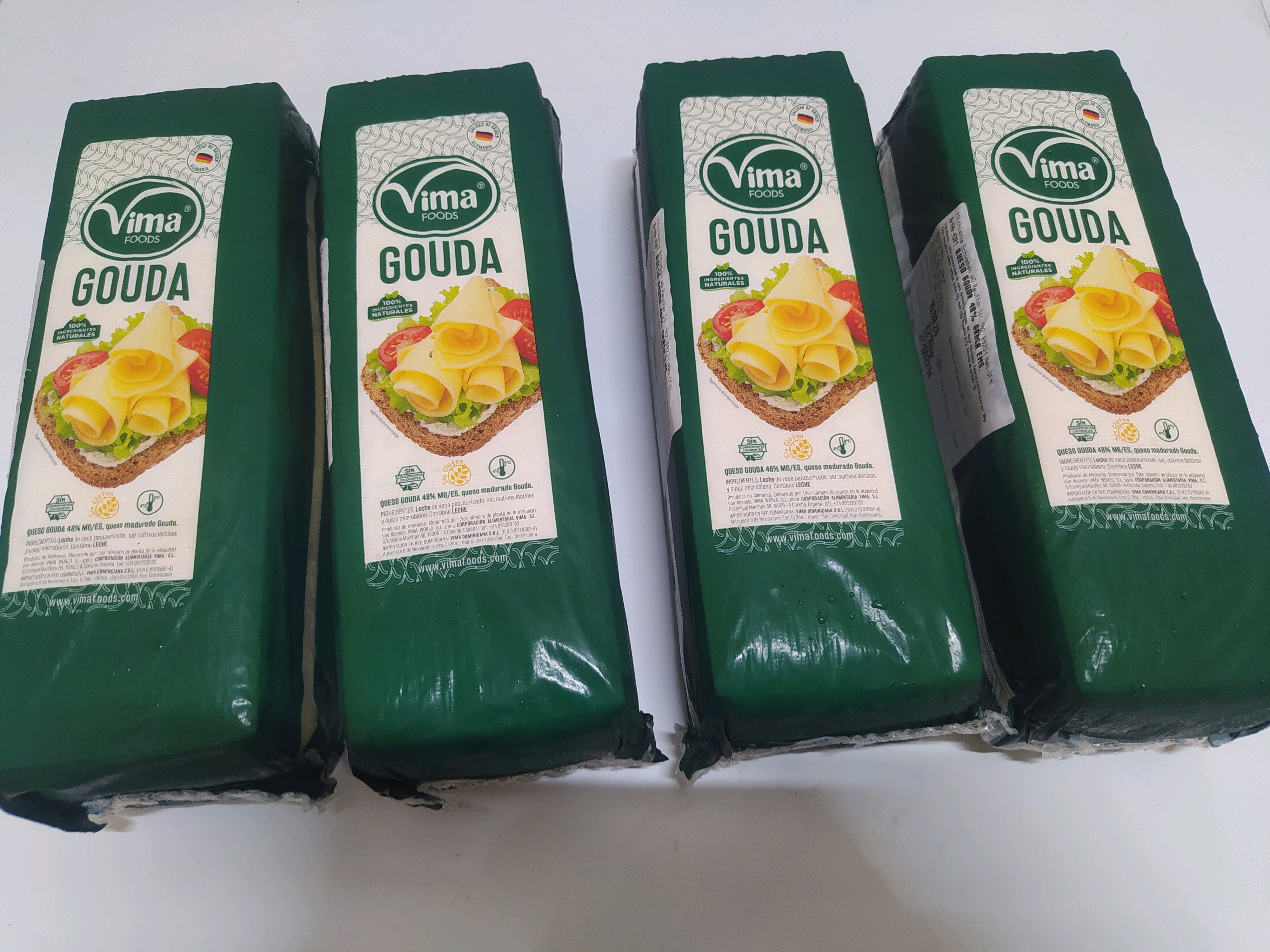 Barra Queso Gouda Vima Etiqueta Verde